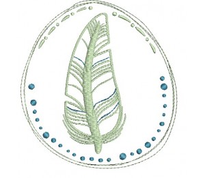 Stickdatei - Feder Button